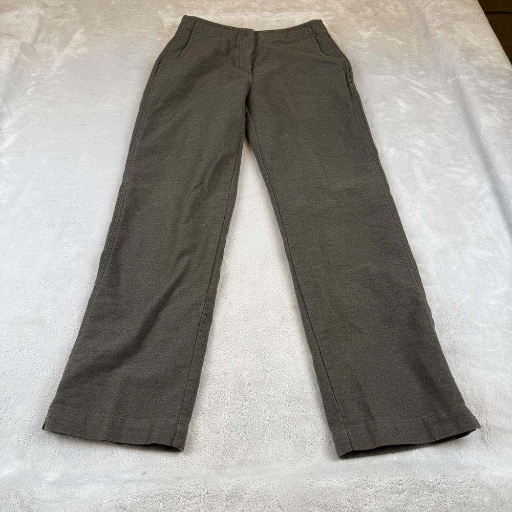 WOOLRICH Women's Loden Heather Trousers Size 6 Cotton Blend‎ Straight Leg